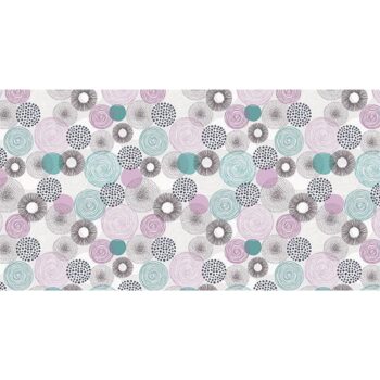 Alfombra Vinilica Geométrico Círculos 97x48cm