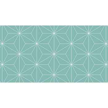 Alfombra Vinilica Geométrico Verde 97x48cm