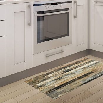 Alfombras Cocina - Madera Rústica Oscura 97x48cm