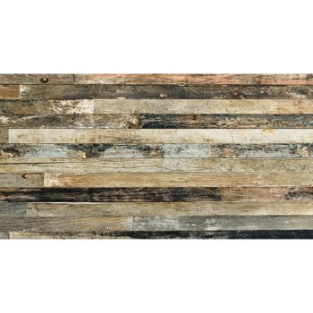 Alfombra Vinilica Madera Rústica Oscura 97x48cm